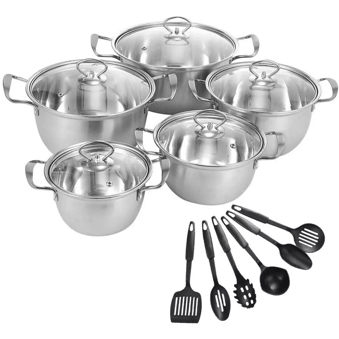 Stainless Steel 11-Piece Cookware Set