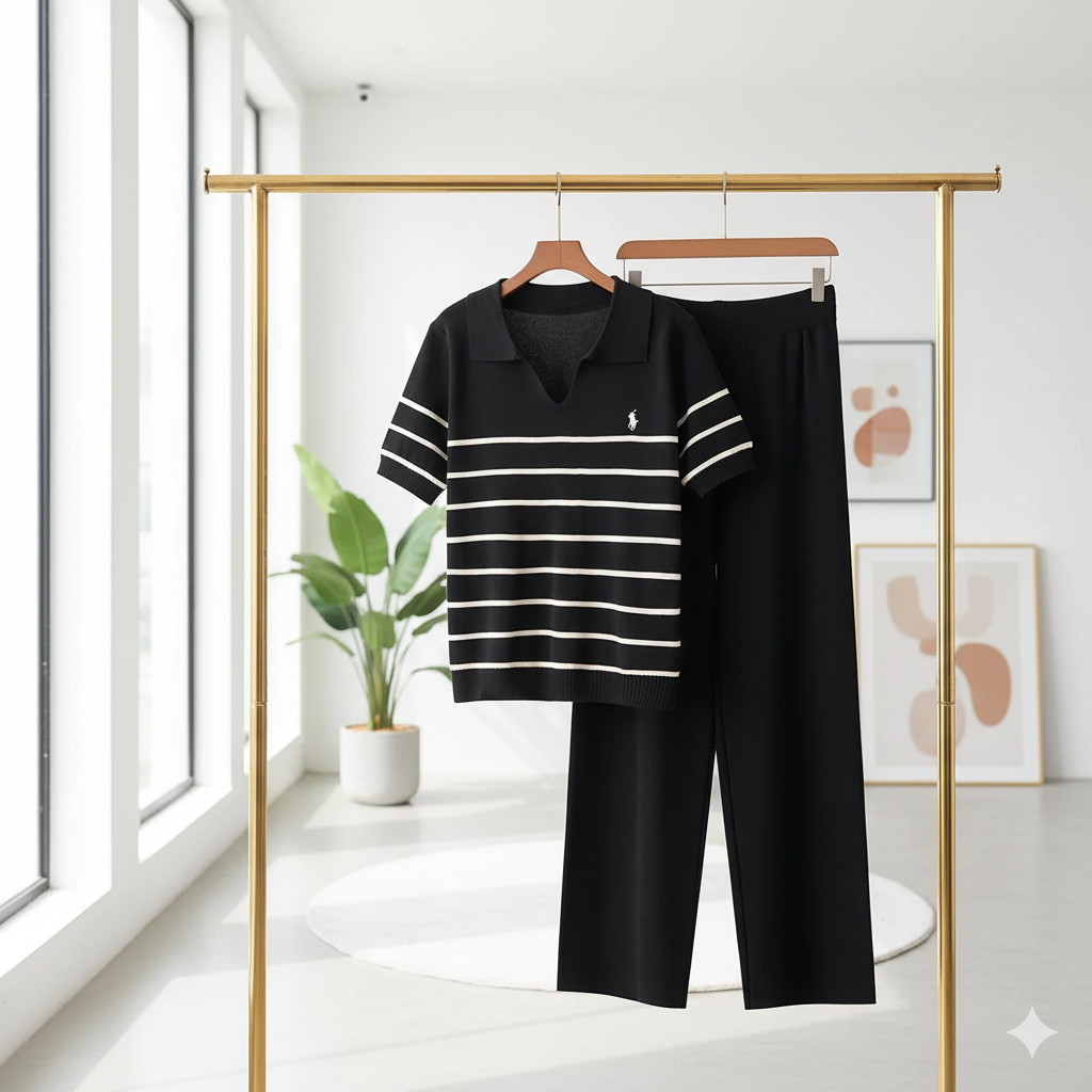 OLIVIA STRIPED KNIT SET