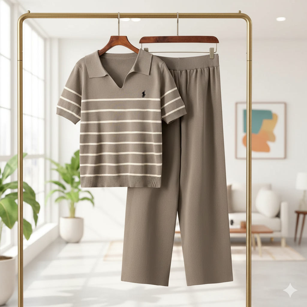 OLIVIA STRIPED KNIT SET