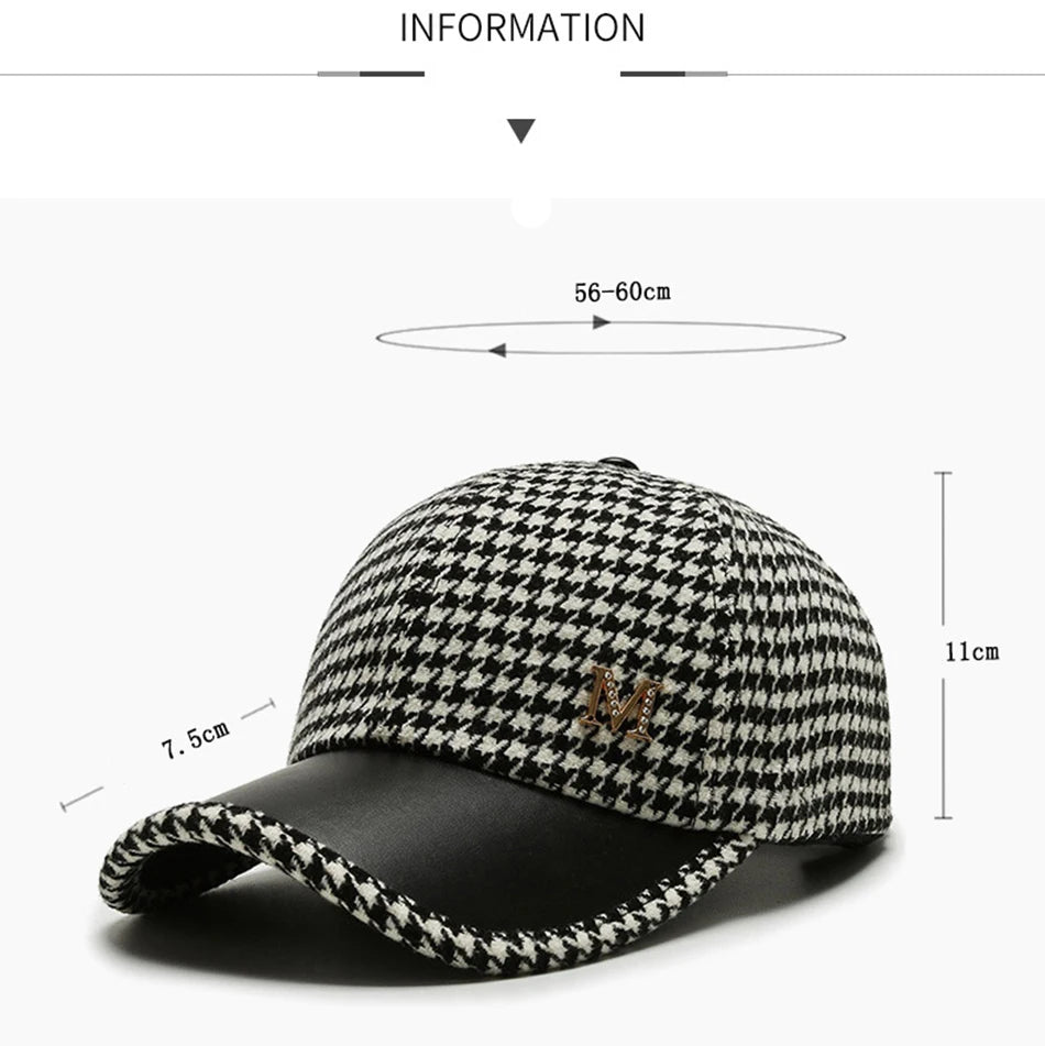 Evelyn Checkmate Plaid Baseball Cap