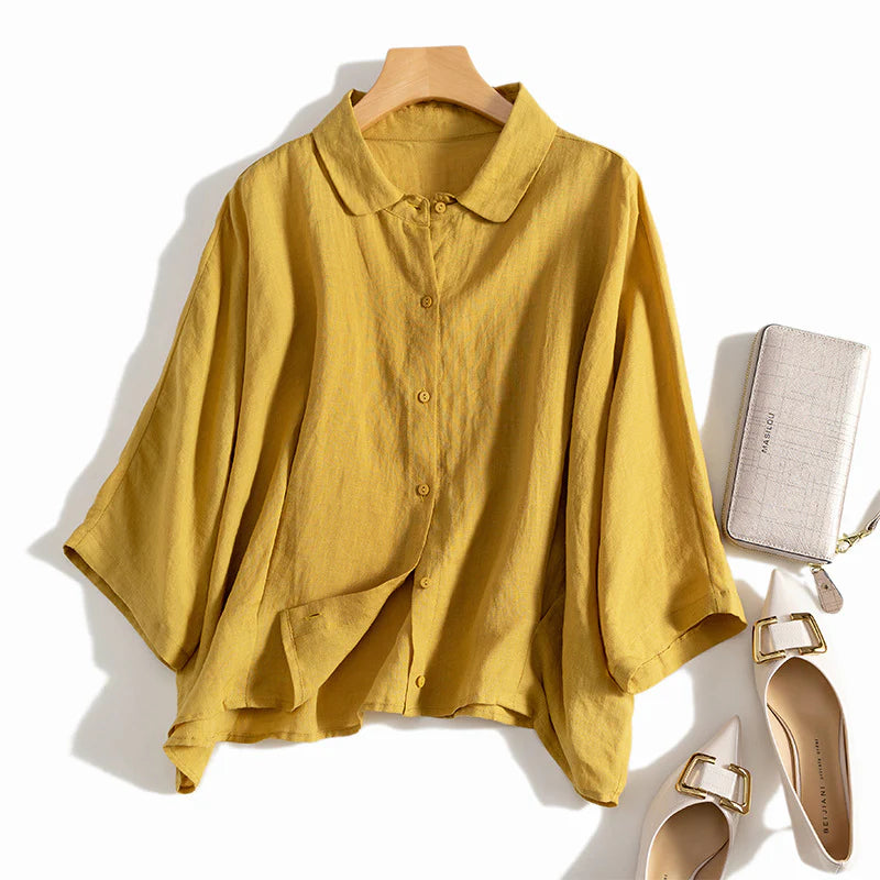 EMILY LINEN RELAXED BLOUSE