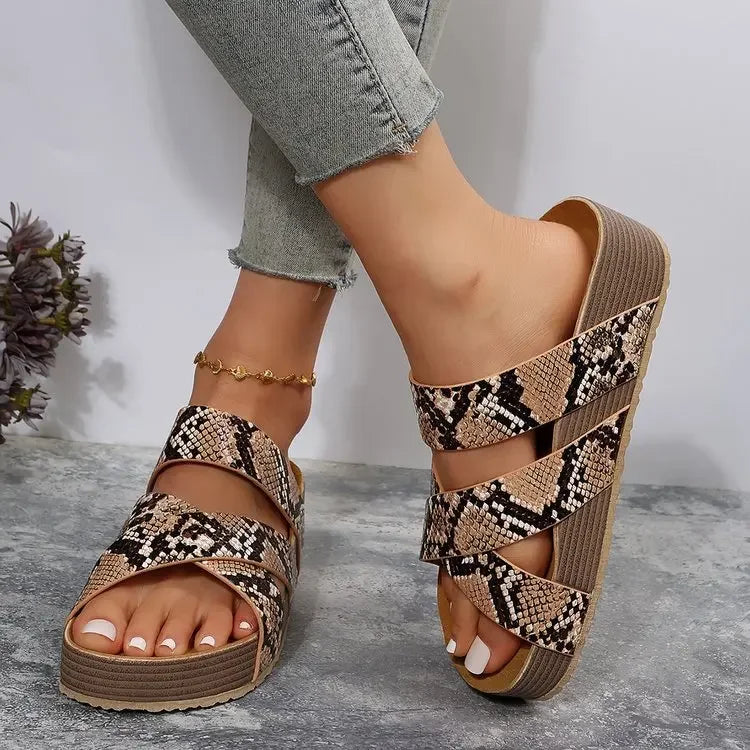 Luna Cross Slide Sandals