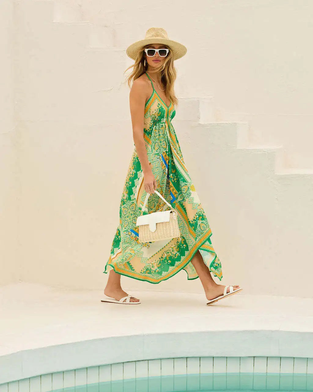 ISABELLE BOHO FLORAL MAXI DRESS