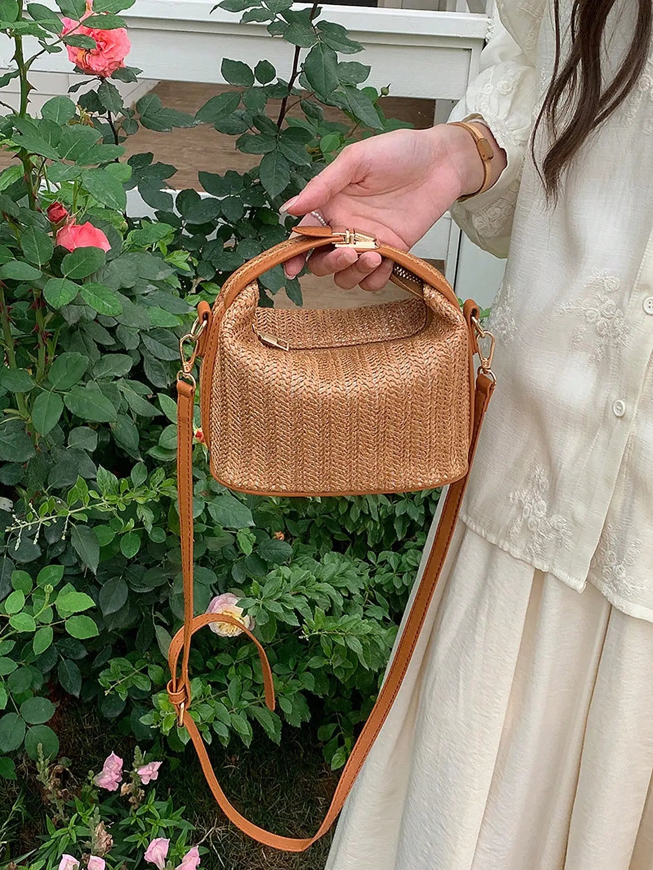 Amelie Woven Mini Satchel