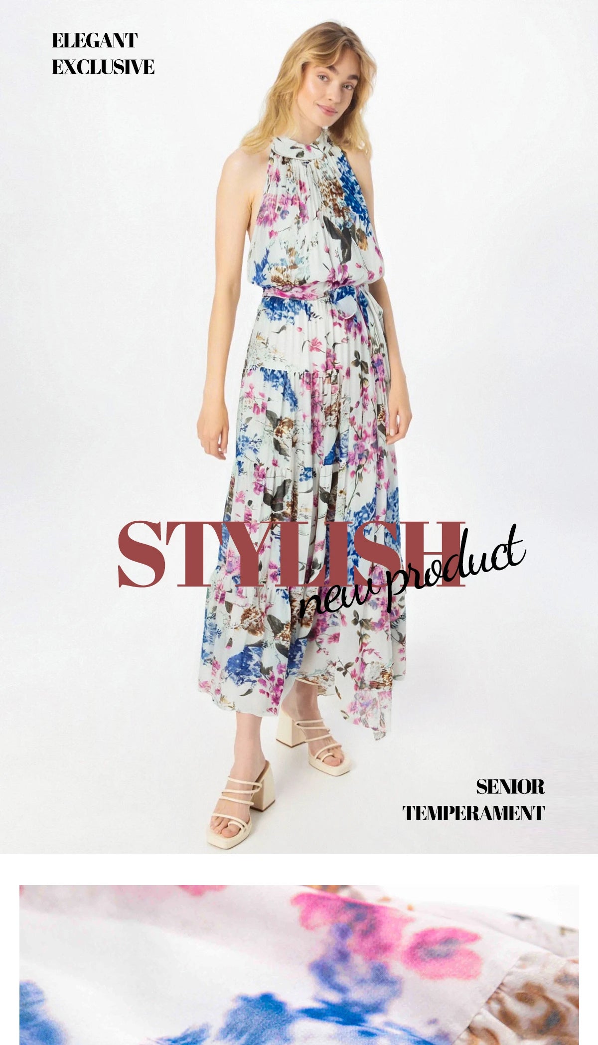 CHLOE RIVIERA HALTER DRESS