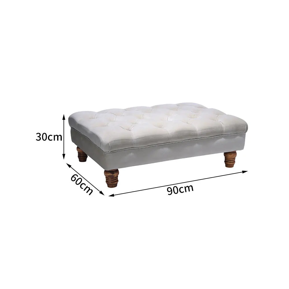 Multifunctional Velvet Ease Lounge Footstool