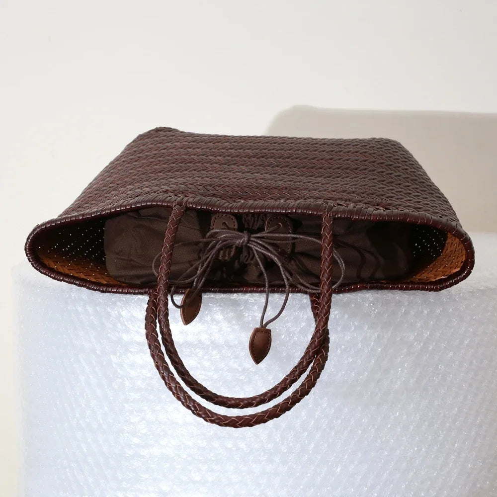 Charlotte Woven Cowhide Tote