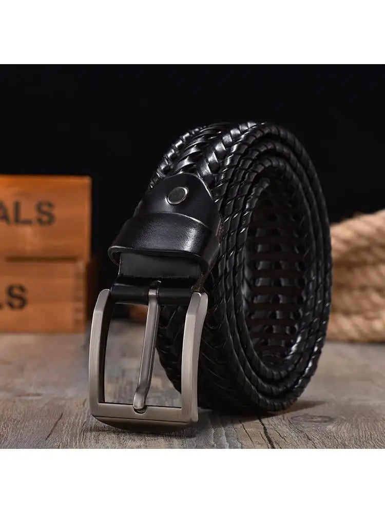 HENRY HAND-WOVEN LEATHER BELT