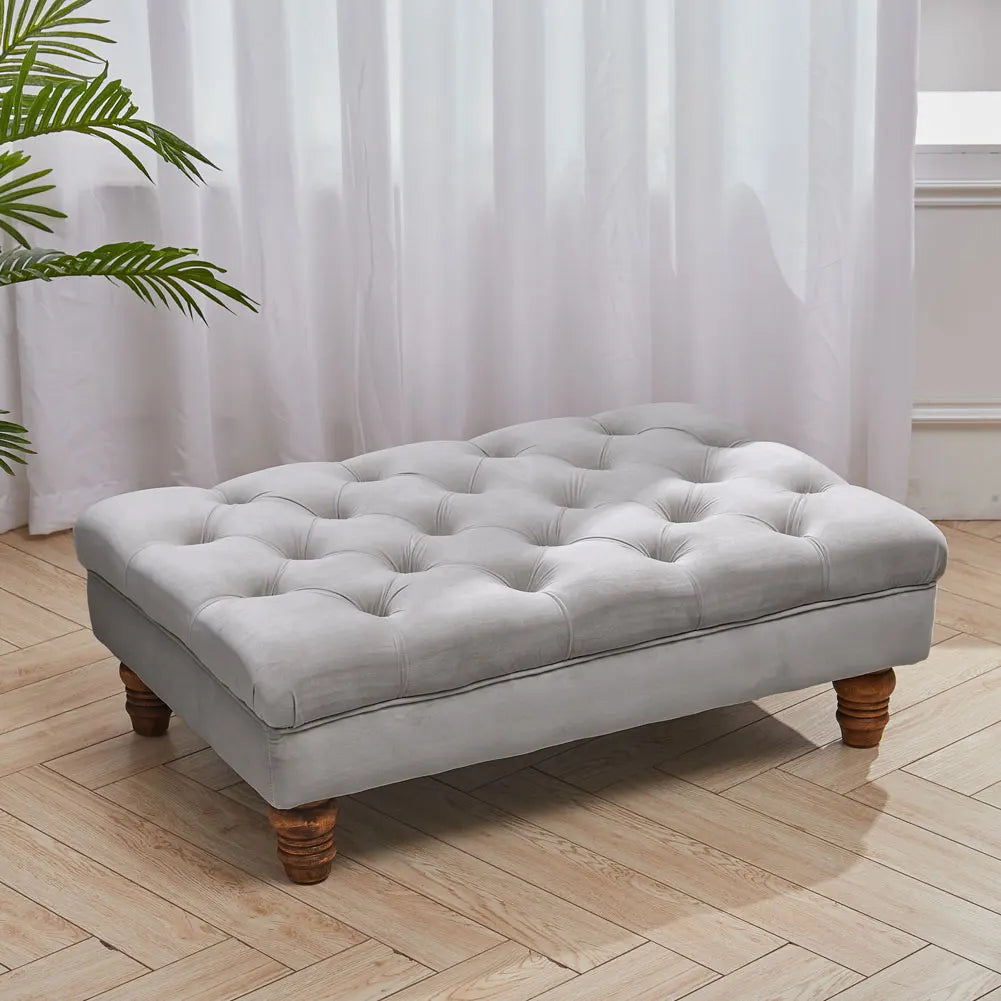 Multifunctional Velvet Ease Lounge Footstool