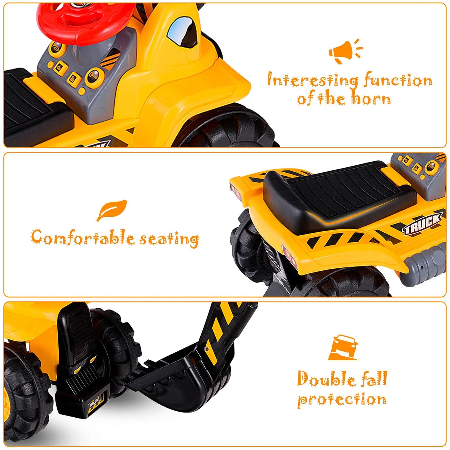 🚜LittleDigger Ride-On Excavator Toy