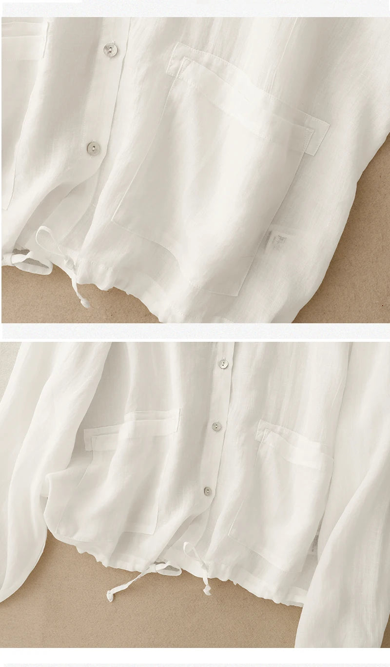 MIRA LINEN HOODIE