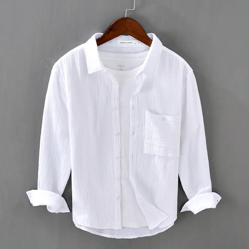 HENRY GAUZE COTTON SHIRT