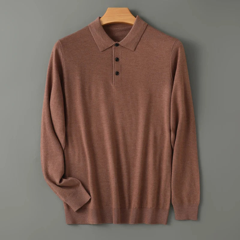 MERINO WOOL POLO KNIT