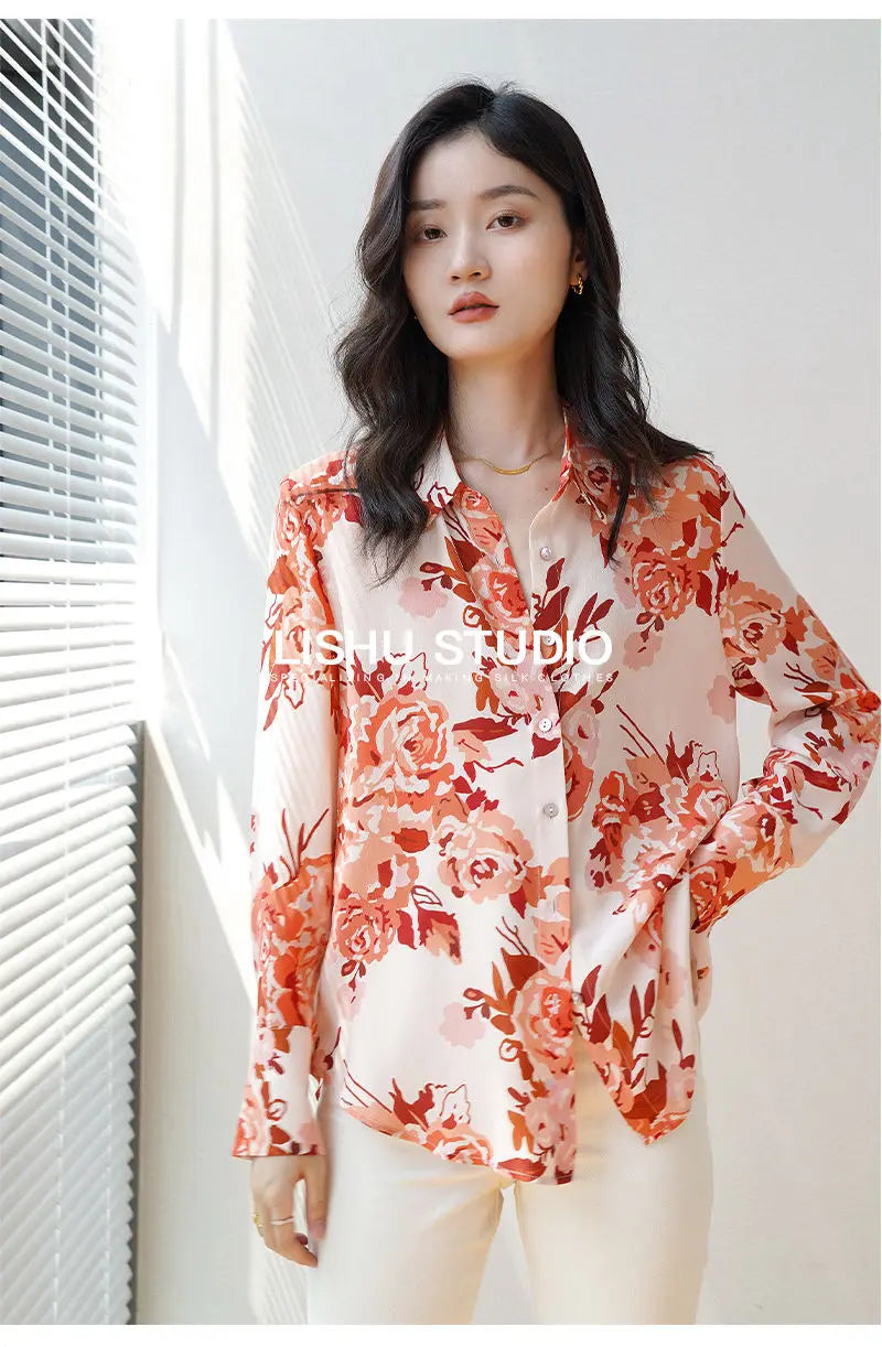 Elegant Floral Print Blouse