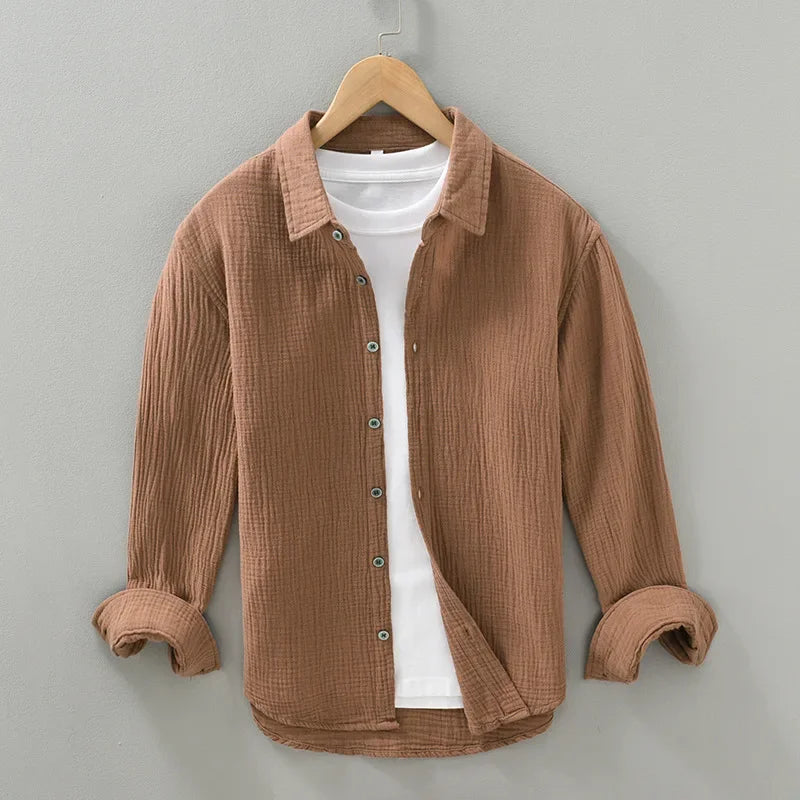 HENRY GAUZE COTTON SHIRT