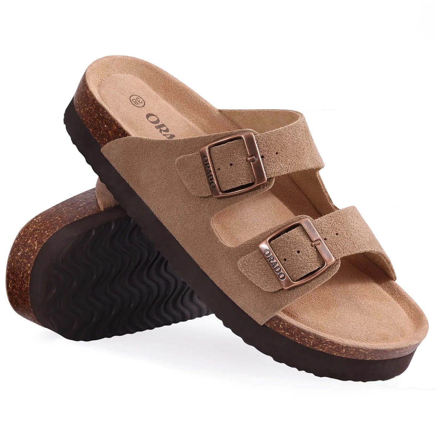 Kidmi Women’s Suede Buckle Sandals