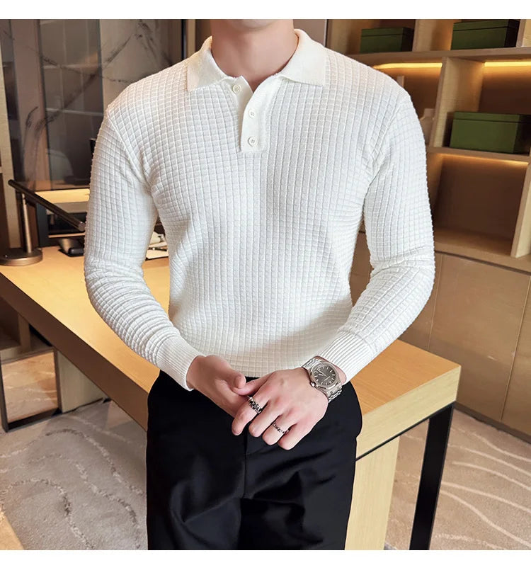 Men's business casual premium polo.