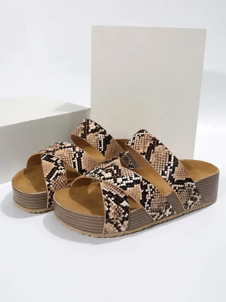Luna Cross Slide Sandals