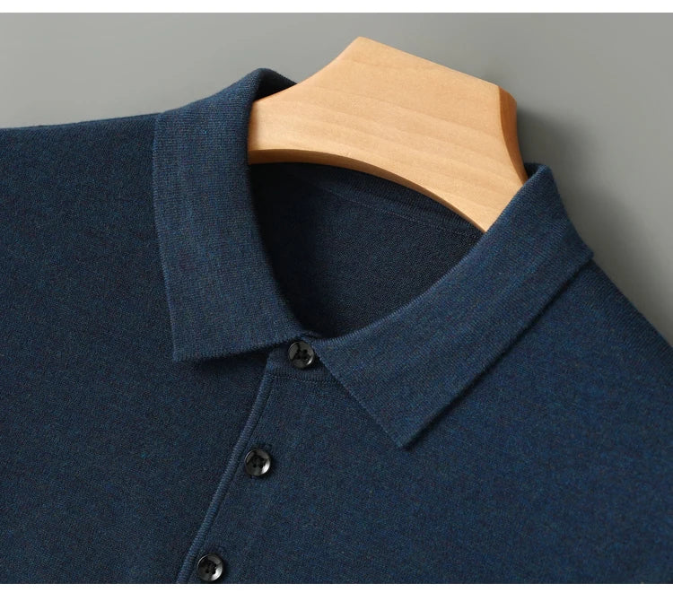 MERINO WOOL POLO KNIT