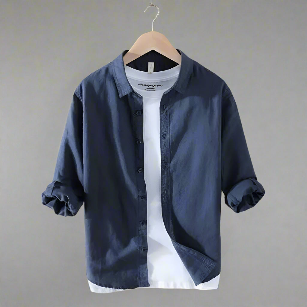 VINCI LINEN LONG SLEEVE SHIRT