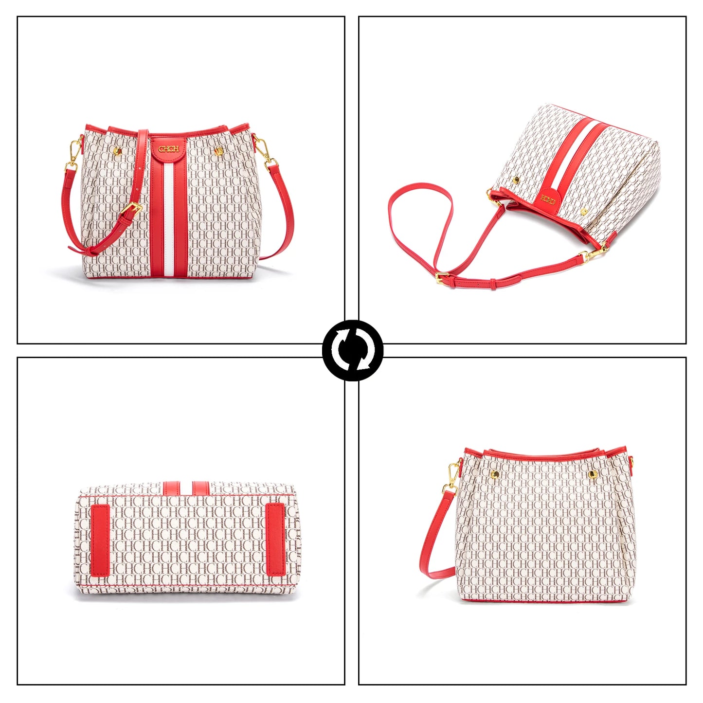 EMILY SPLICING SHOULDER BAG