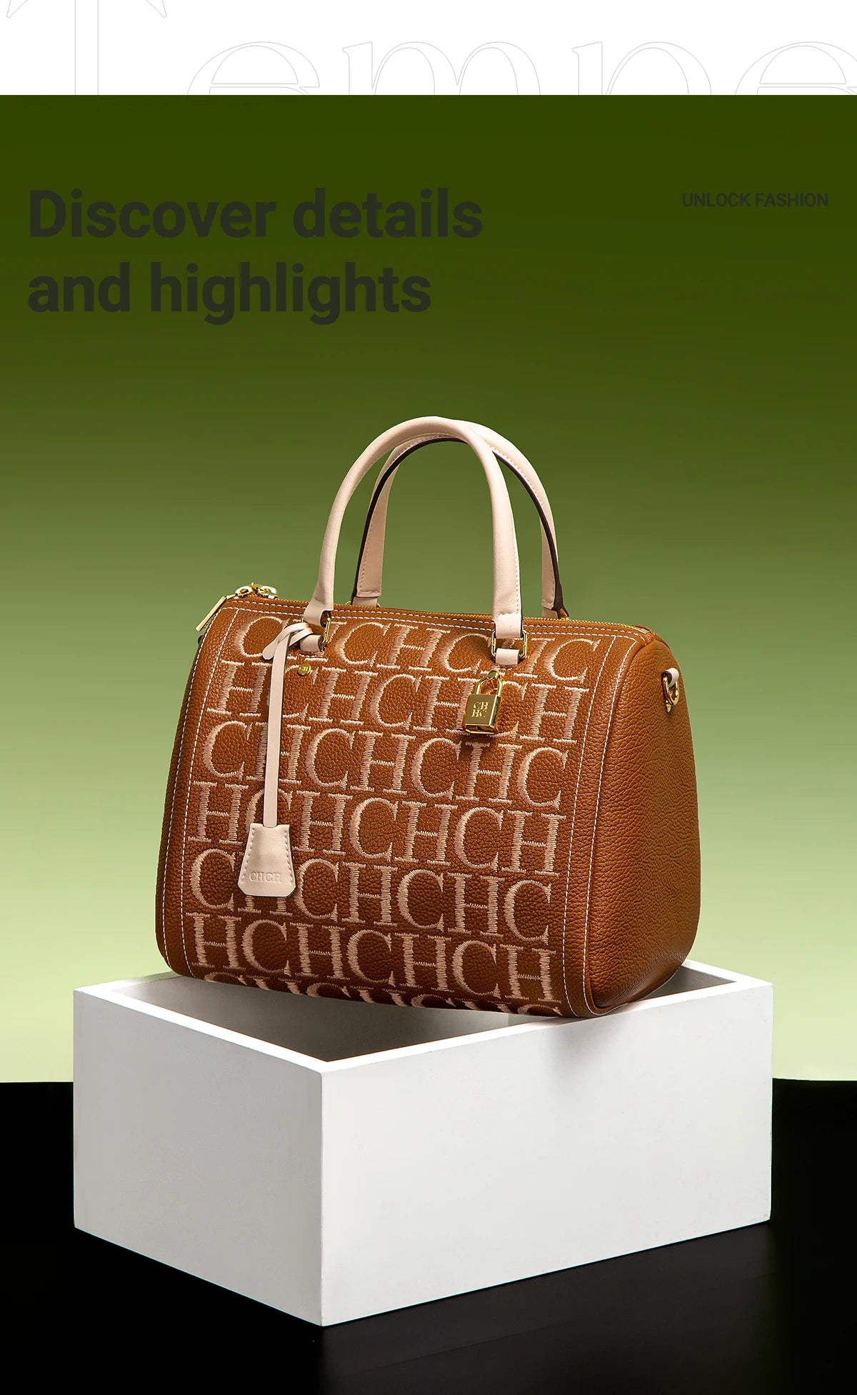 Charlotte Lettered Baguette Bag