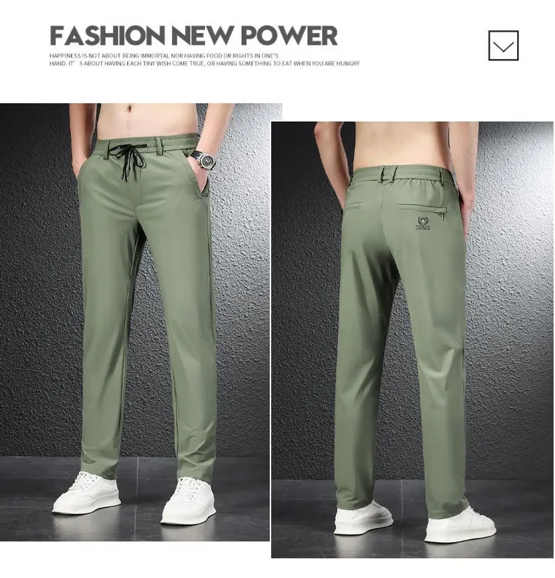James Ice Silk Casual Pants