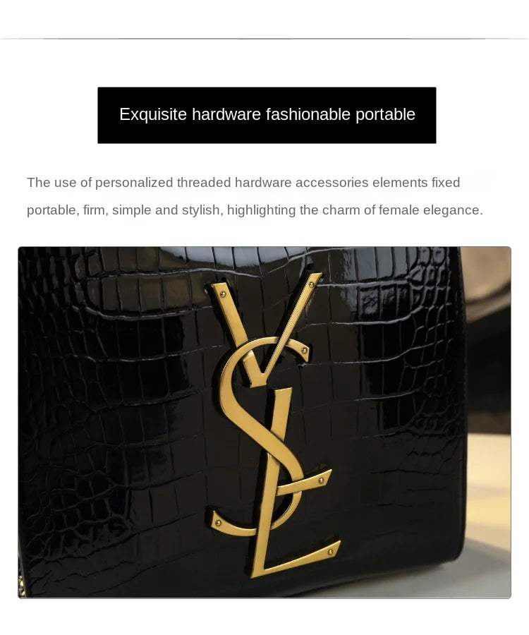 Luxe Croc Structured Tote Bag
