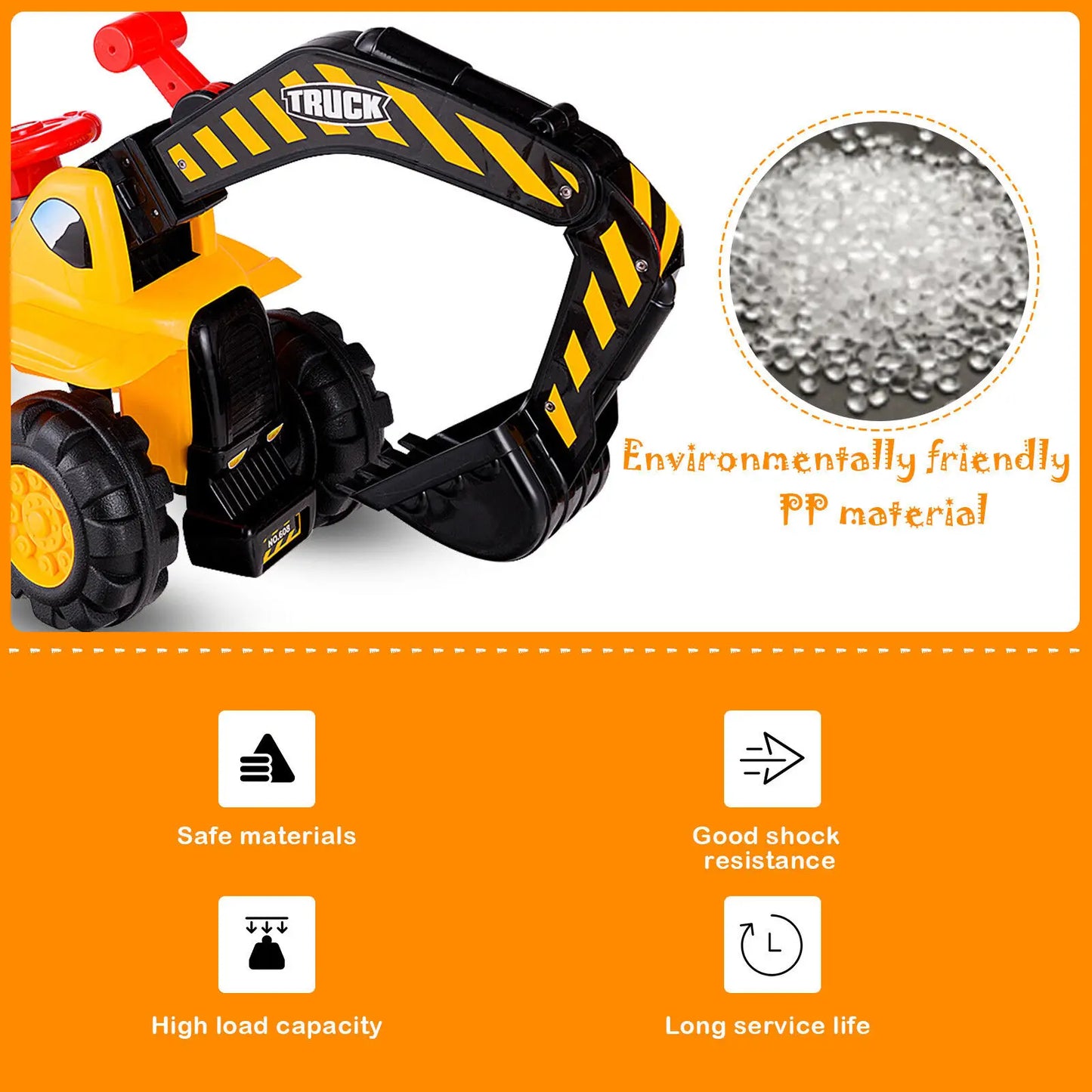 🚜LittleDigger Ride-On Excavator Toy