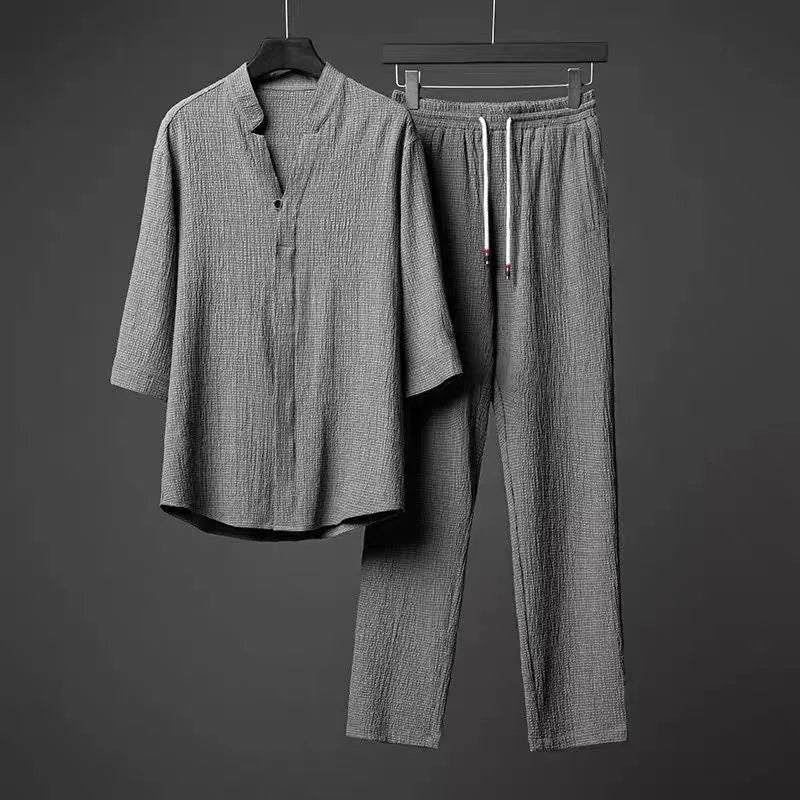 JAYSON LINEN TWO-PIECE SET