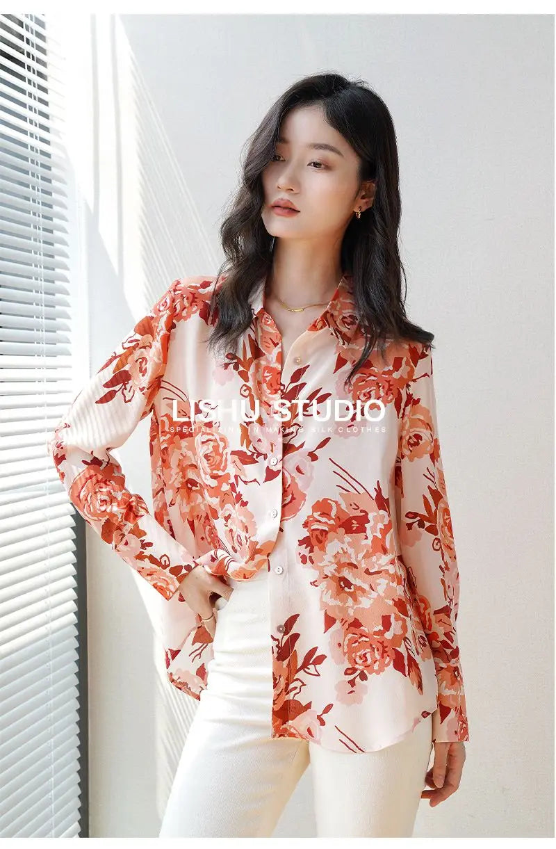 Elegant Floral Print Blouse