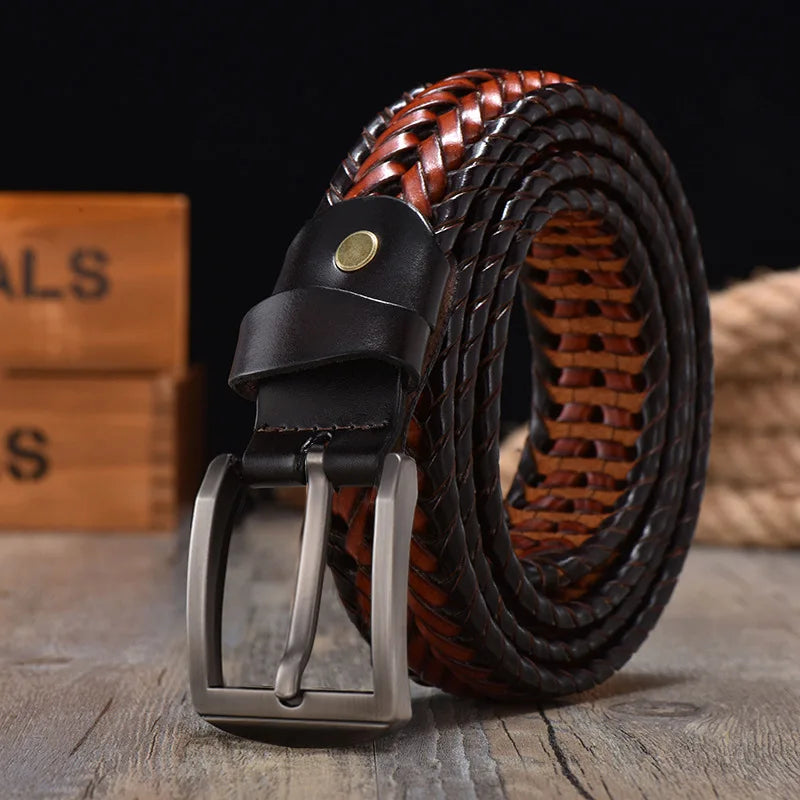 HENRY HAND-WOVEN LEATHER BELT