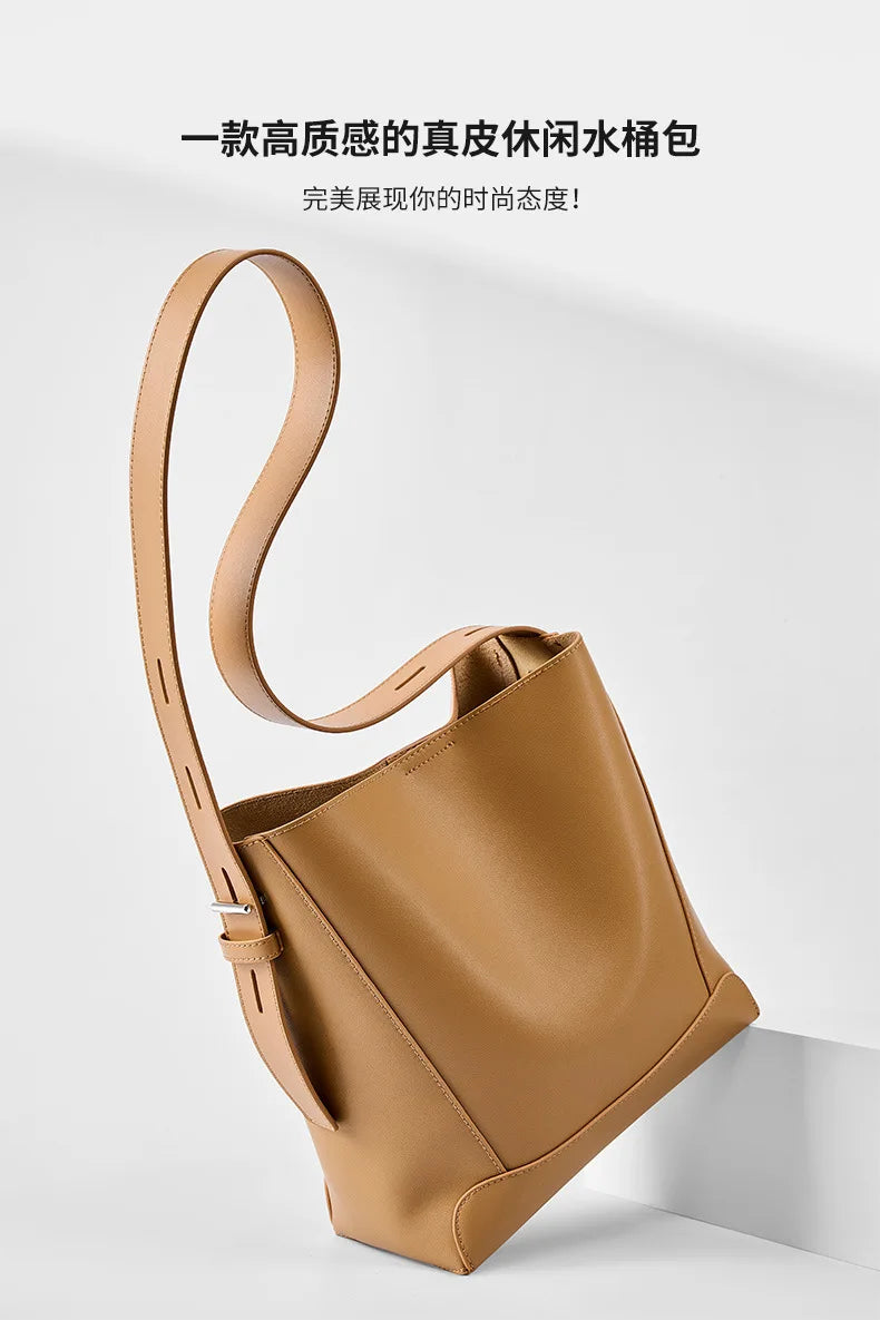 CLARISSA LEATHER TOTE BAG