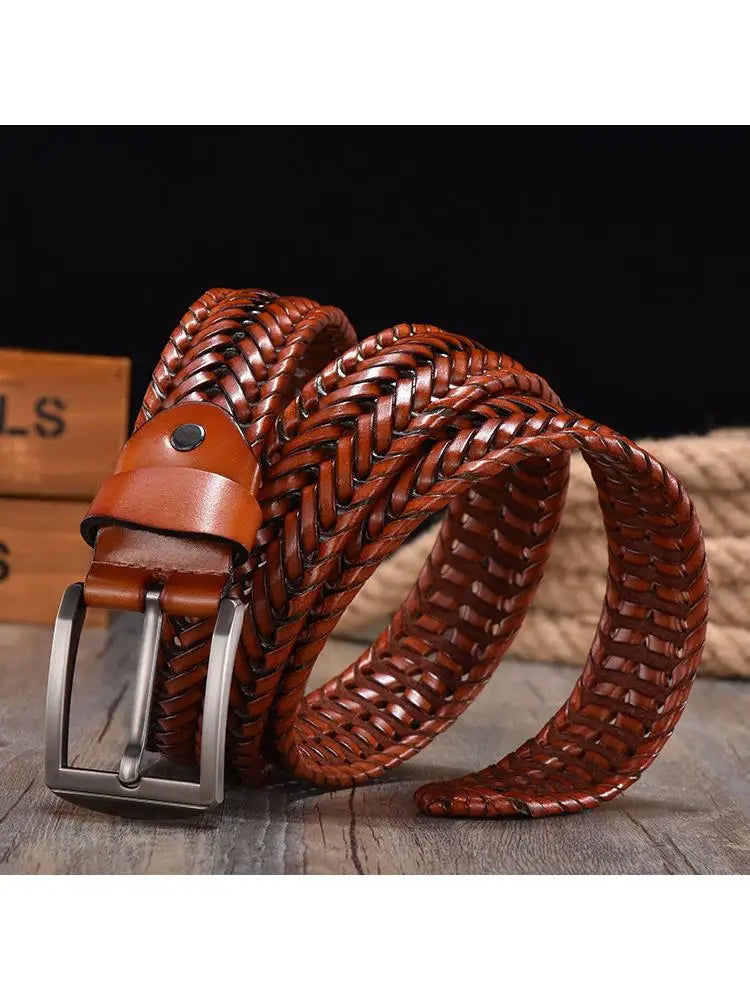 HENRY HAND-WOVEN LEATHER BELT