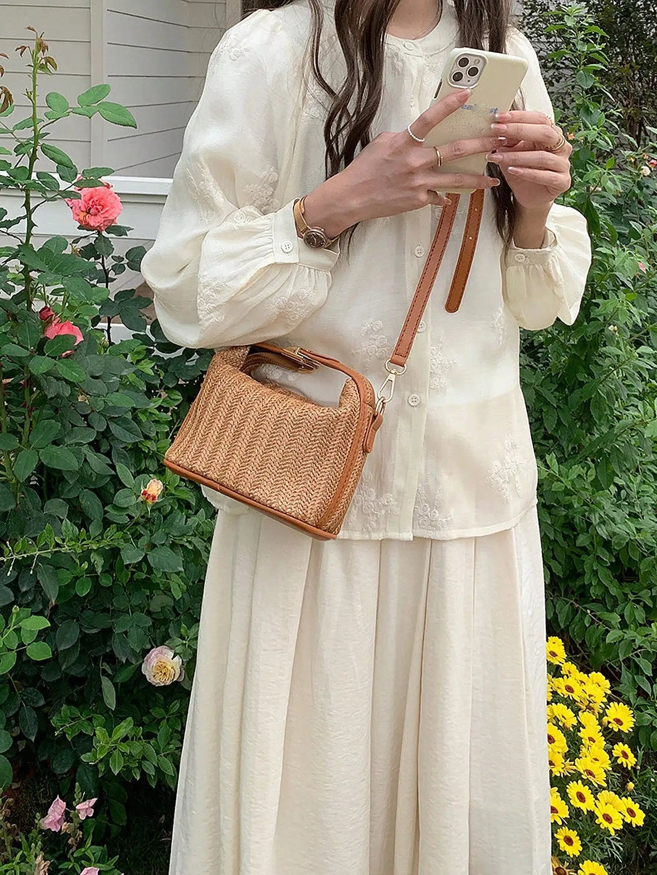 Amelie Woven Mini Satchel