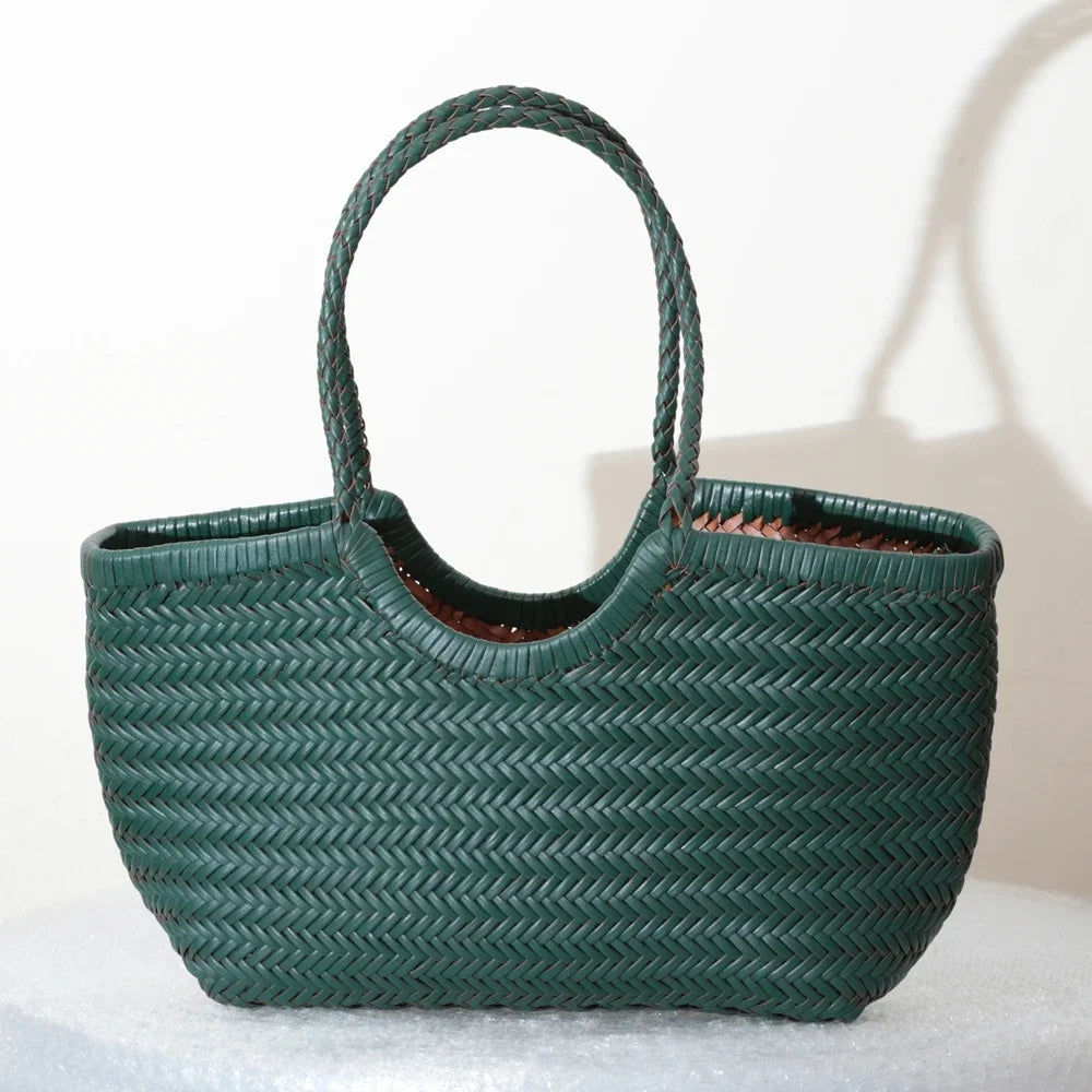 Charlotte Woven Cowhide Tote