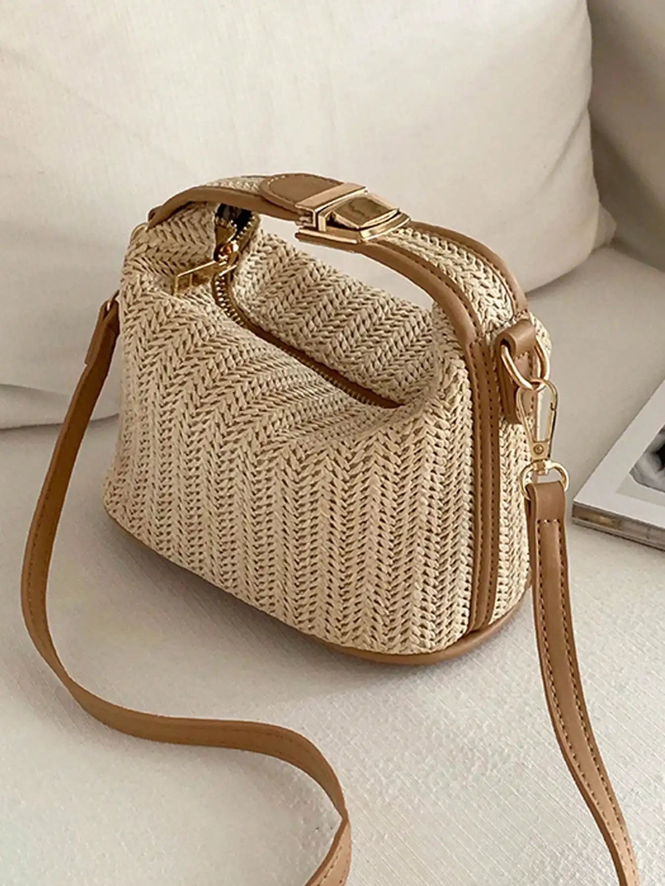 Amelie Woven Mini Satchel