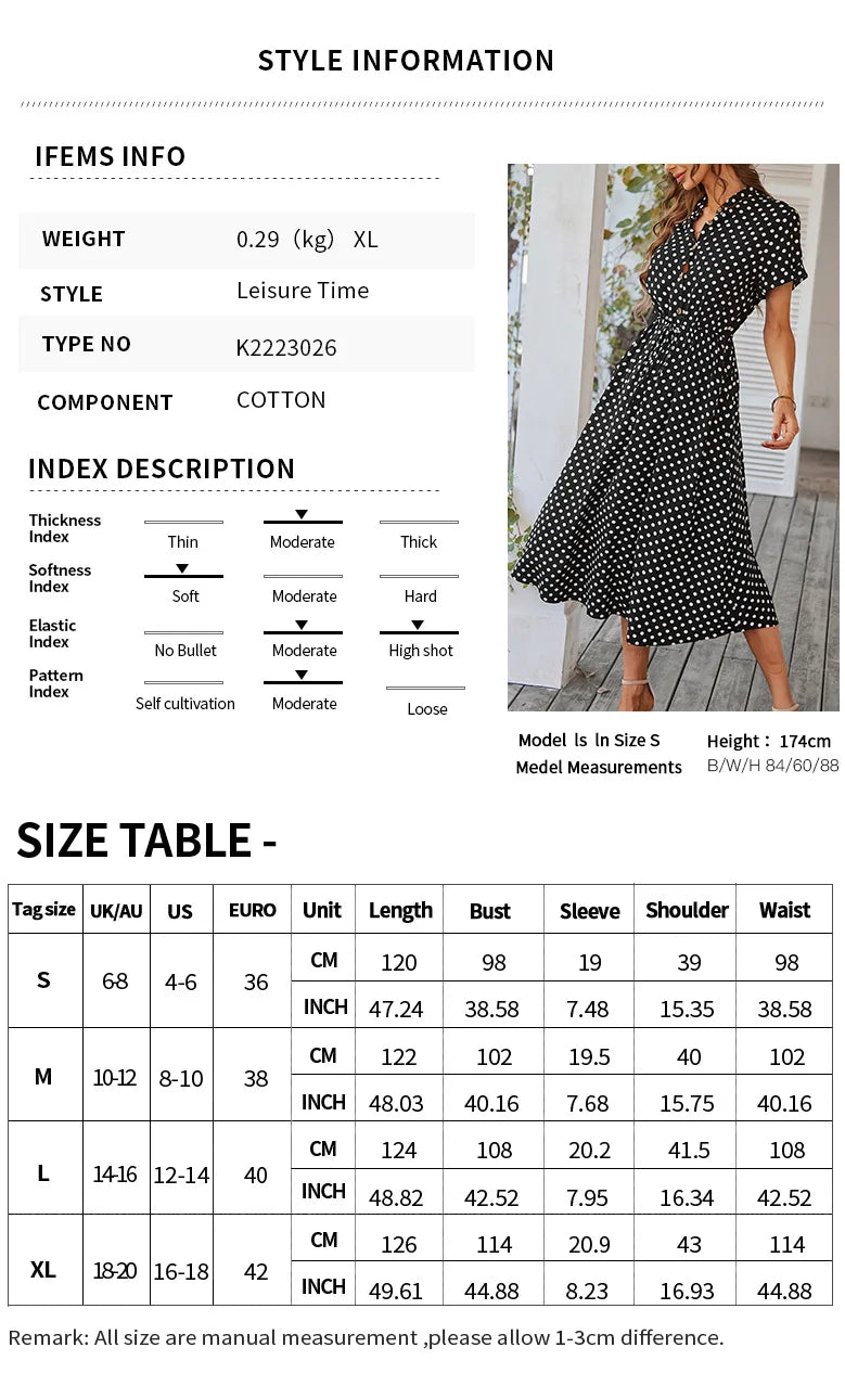 LUCY DOT PRINT MIDI DRESS