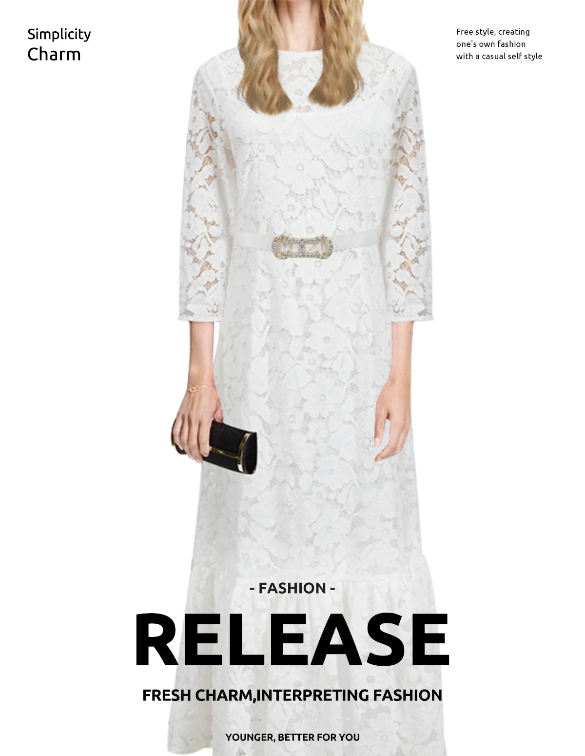 EMMA LACE A-LINE DRESS