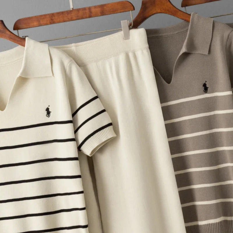 OLIVIA STRIPED KNIT SET