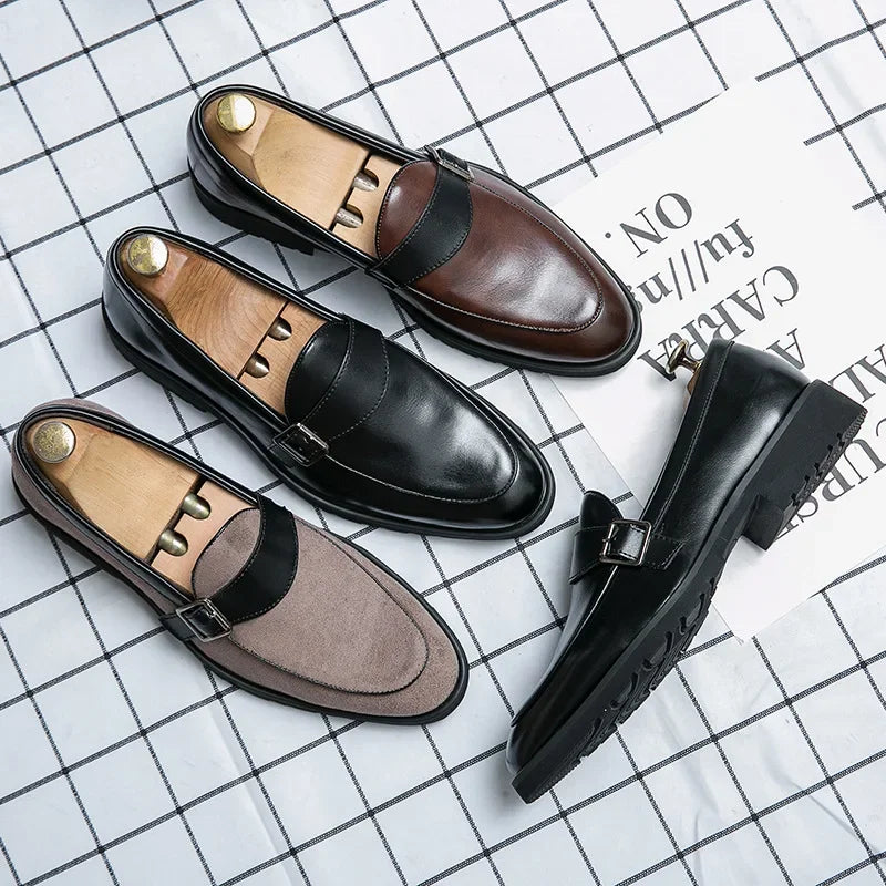 Theo Crest Leather Loafers