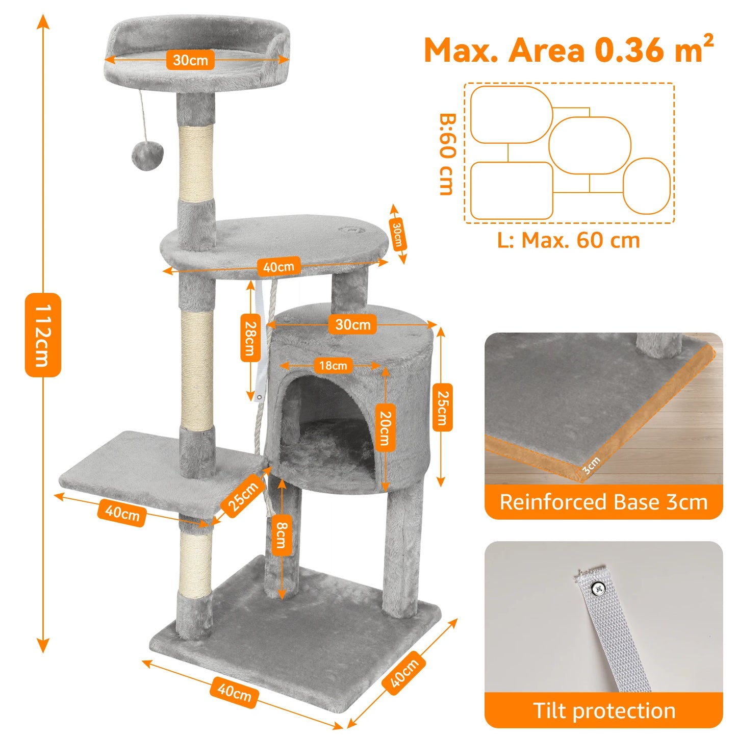 ClimbNest Multi-Level Cat Tower