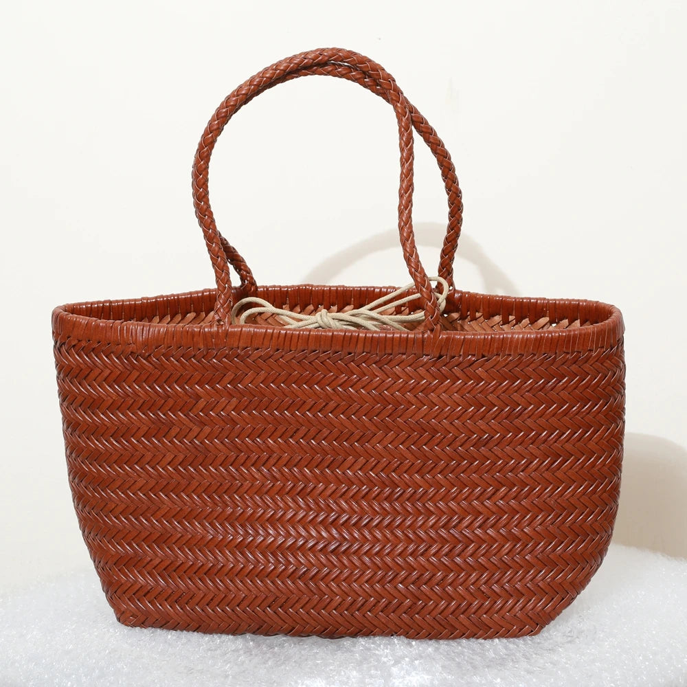 Charlotte Woven Cowhide Tote