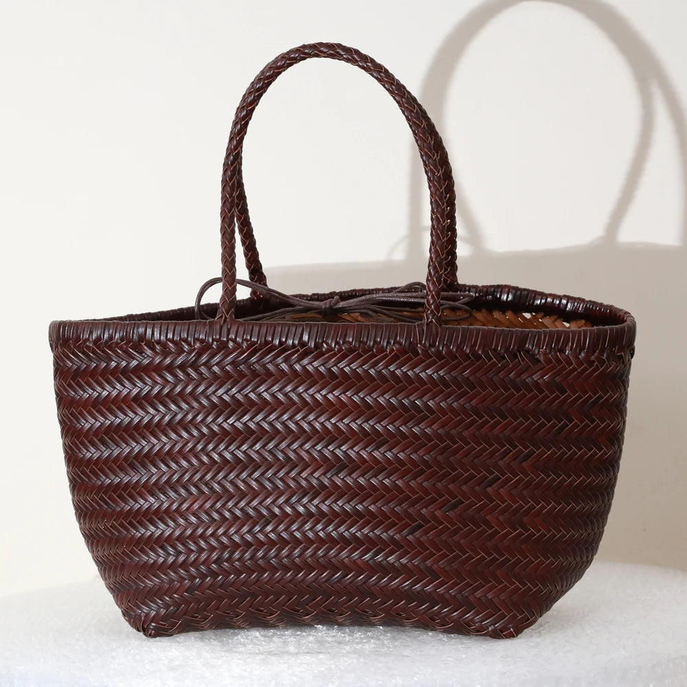 Charlotte Woven Cowhide Tote