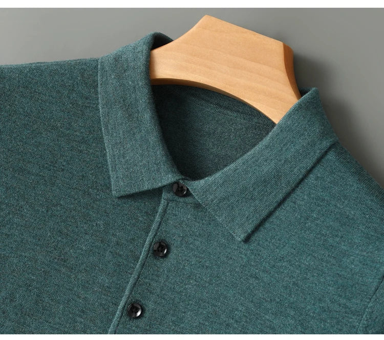 MERINO WOOL POLO KNIT