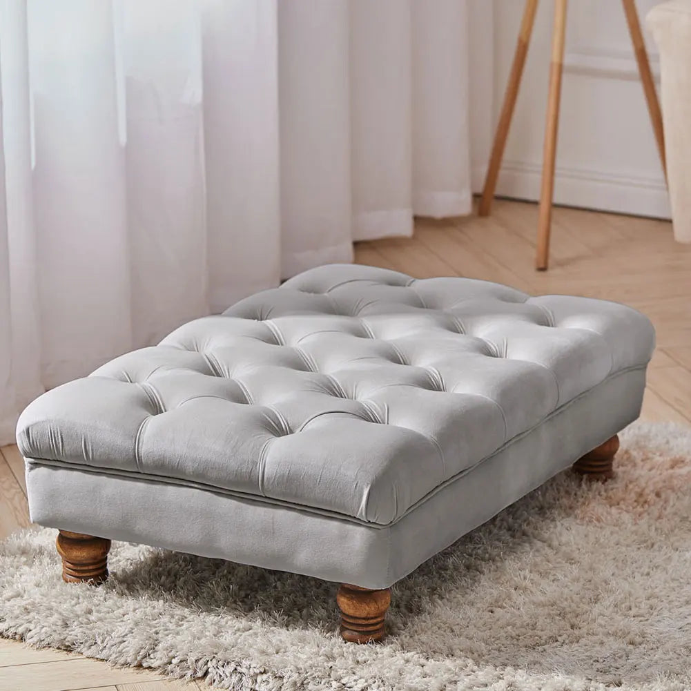 Multifunctional Velvet Ease Lounge Footstool