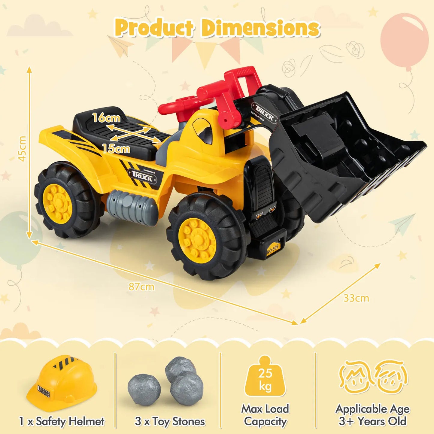 MiniDozer Kids Ride-On Bulldozer