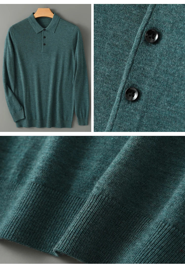 MERINO WOOL POLO KNIT