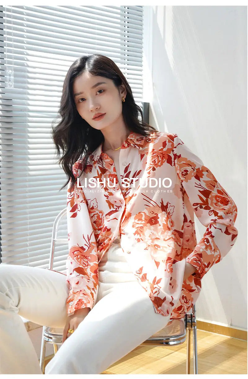 Elegant Floral Print Blouse