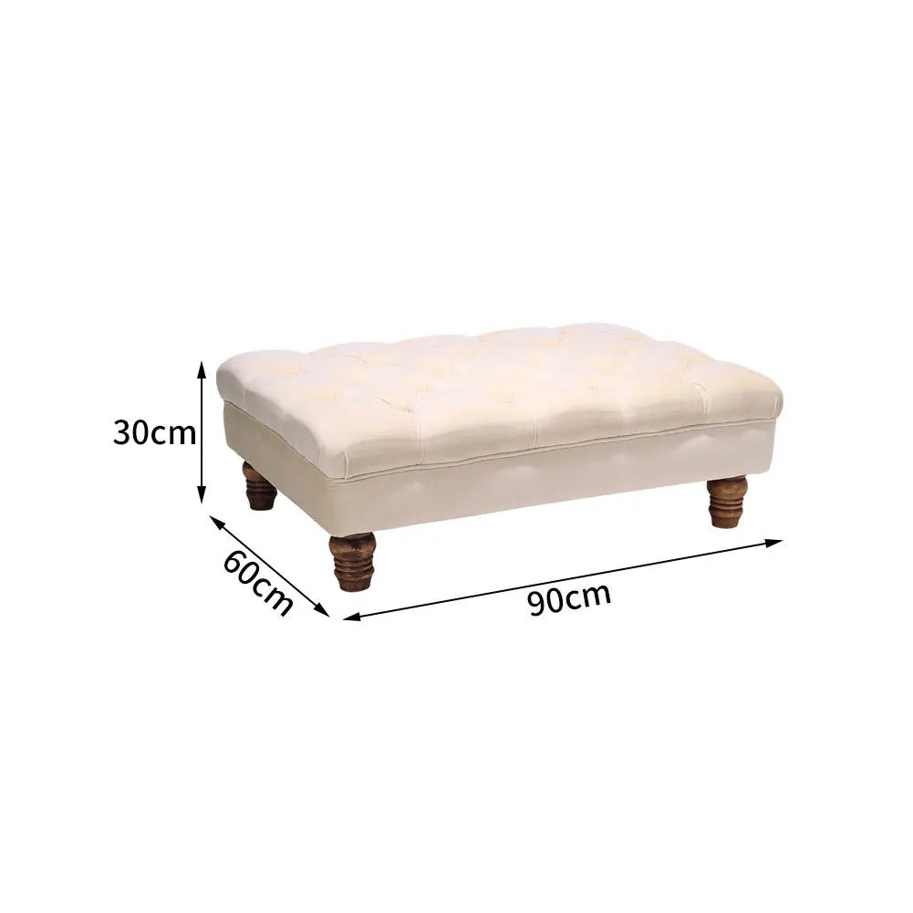 Multifunctional Velvet Ease Lounge Footstool